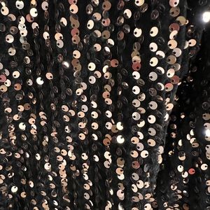 Black and copper sequin jacket